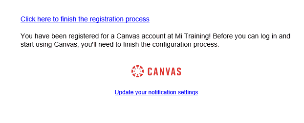 Finish The Registration Process