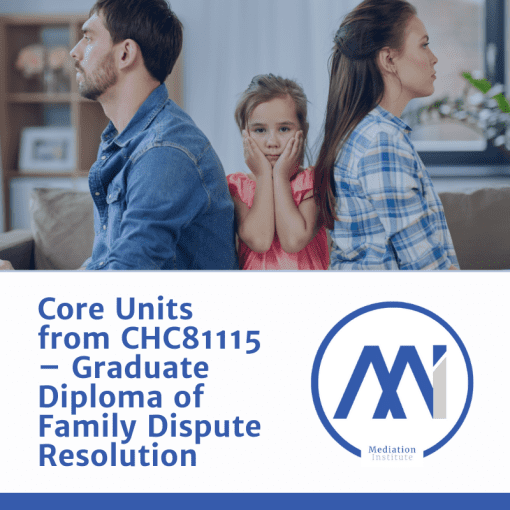 Core Units From Chc81115 – Graduate Diploma Of Family Dispute Resolution