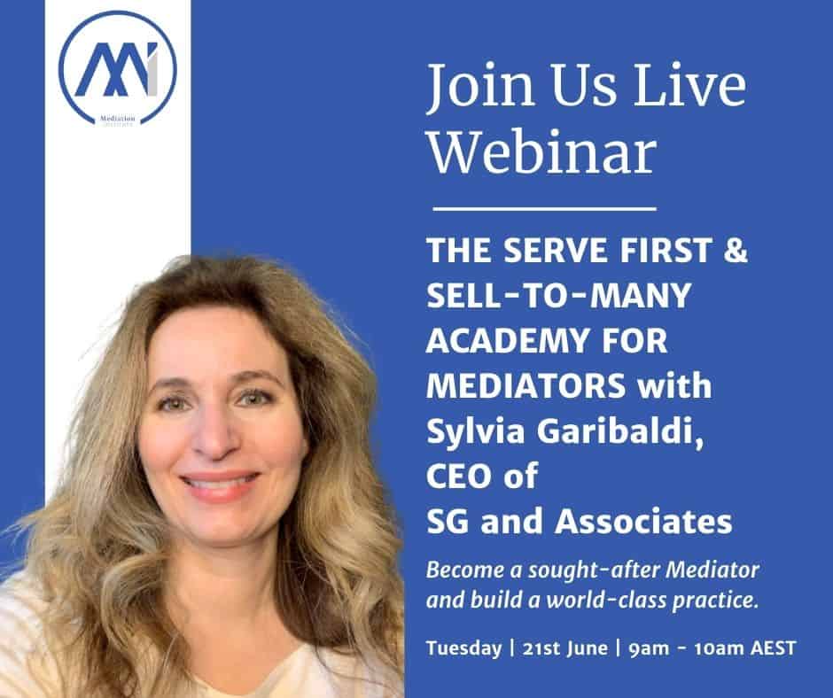 The Serve First &Amp; Sell-To-Many Academy For Mediators - Webinar | Mediation Institute The Serve First &Amp; Sell-To-Many Academy For Mediators Fb