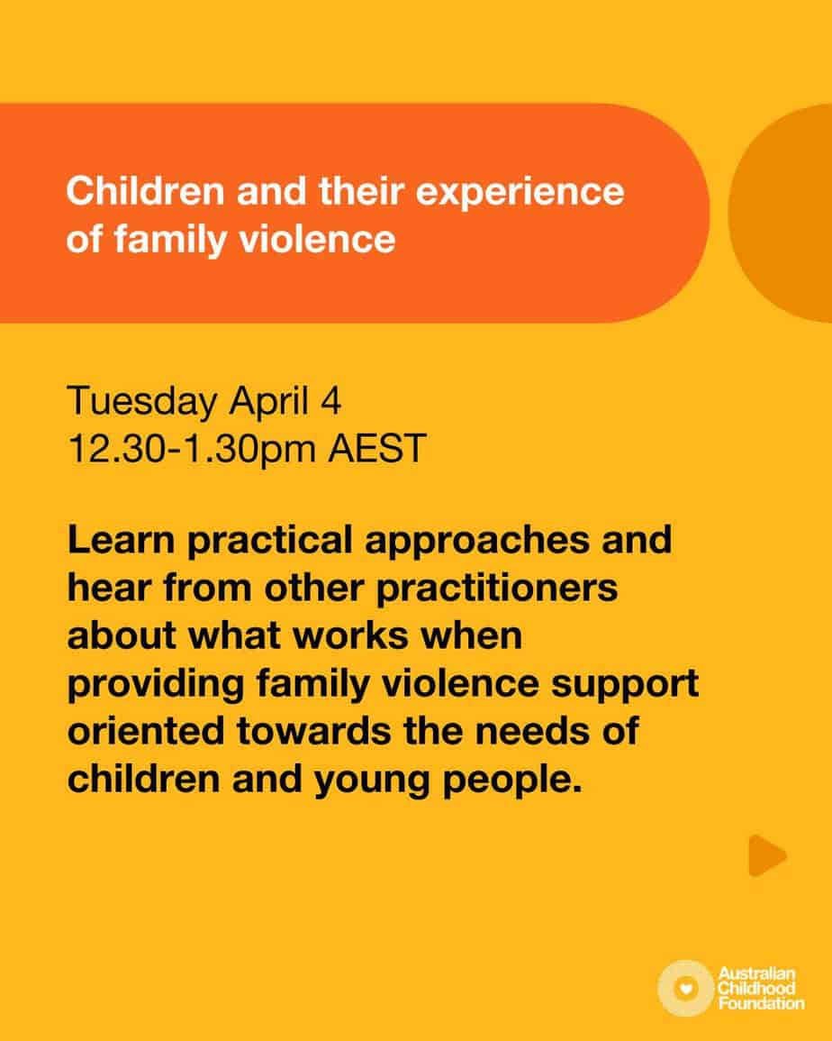 Children And Their Experience Of Family Violence | Family Violence Learning Series | Australian Childhood Foundation | Mediation Institute - The Dispute Resolution Training And Membership Specialists