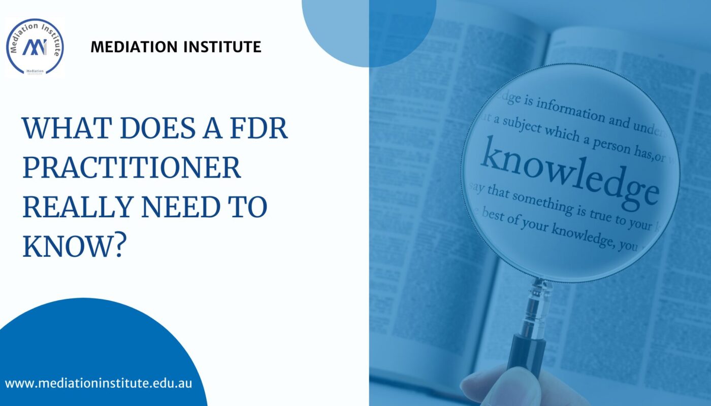 What Does A Fdr Practitioner Need To Know?